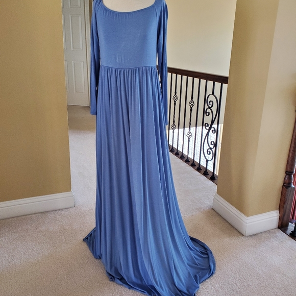 💙 Pinkblush Blue Gown XL Maternity NWT - Picture 2 of 6